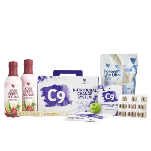 Forever Clean 9 Ultra Wanilia – Zestaw oczyszczający z bidonem (Aloe Vera Berry, Lite Ultra Vanilia)